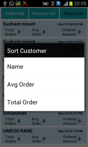 torqus customer connect app customer sort options